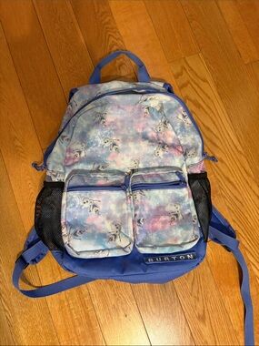 Burton Kids' Backpack in Blue with Pastel Galaxy Olaf Pattern